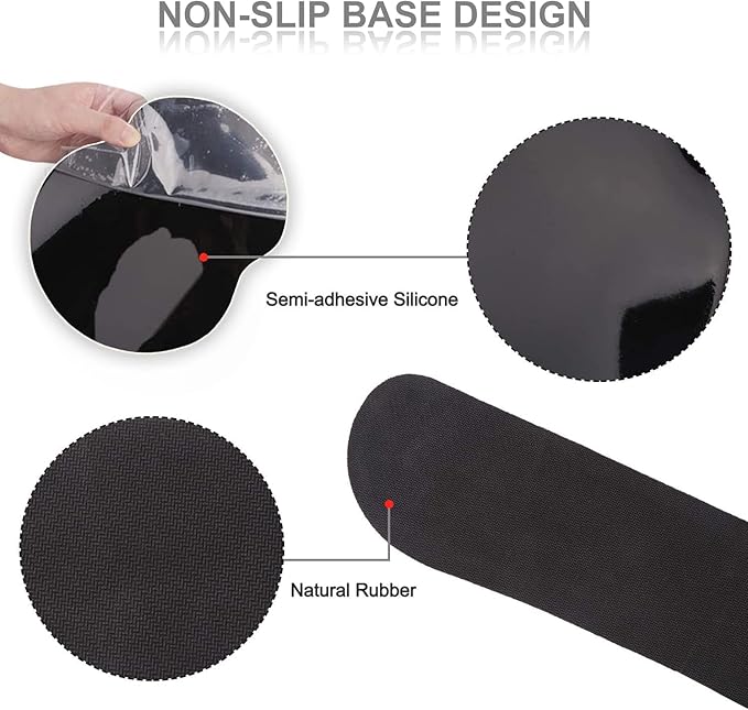 ArtSo Mouse Pad Keyboard Wrist Rest Support Ergonomic, Upgraded Cushion Mousepad Gel Memory Foam Non-Slip Rubber Base Pain Relief & Easy Typing for Home,Office, Human Skeleton Black