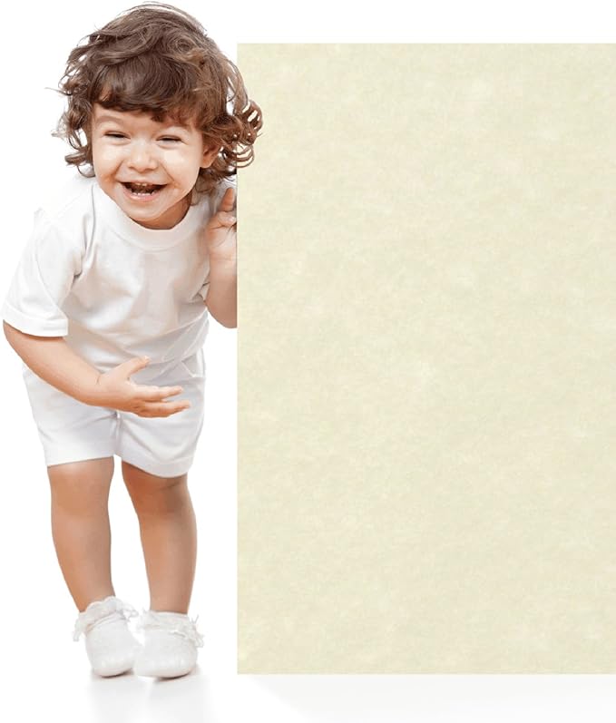 100 Soft White Parchment 60# Text (=24# Bond) Paper Sheets - 12 X 18 Inches Poster | Large Size Size - 60 Pound is Not Card Weight - Vintage Colored Old Parchment Semblance