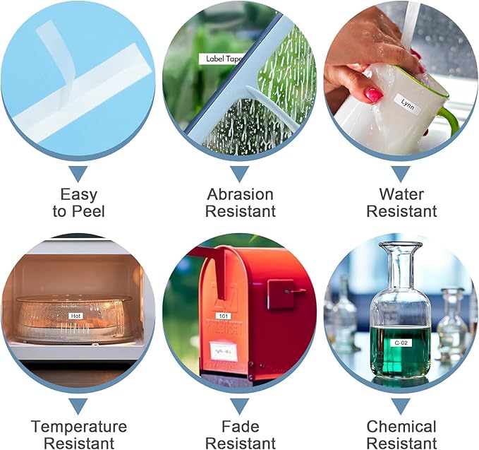 Pristar Replace for Casio XR-9WE XR9WE XR-9WE2S 9mm Labeling Tape 3/8" Black On White Label Tape Compatible with Casio EZ Label Printers KL-60 KL-100 KL-120 KL-430 KL-750 KL-780 KL-7200, 6-Pack