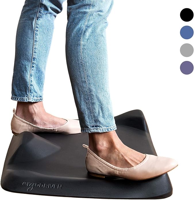 Topo Mini by Ergodriven | The Smaller Not-Flat Standing Desk Anti-Fatigue Mat with Calculated Terrain (Mulberry Purple)