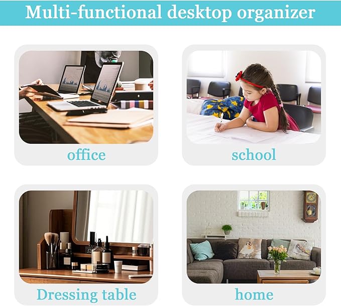 Black Mesh Pen Holder Desktop Organizers Pencil Holder for Desk 3 Compartments Metal Office Supply Organizer with Sticky Notes Holder for Office Desk Accessories