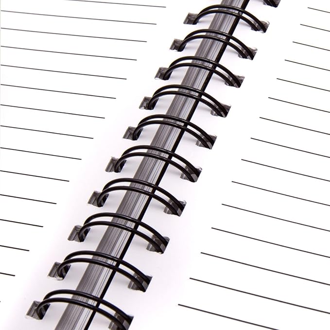 Binditek 24 Pack Double Loop Wire Binding Spines, 1-1/4 Inch Binding Wire for Letter Size, 2:1 Pitch, 250 Sheet Capacity, 21-Loop, Black, for Students and Coworkers