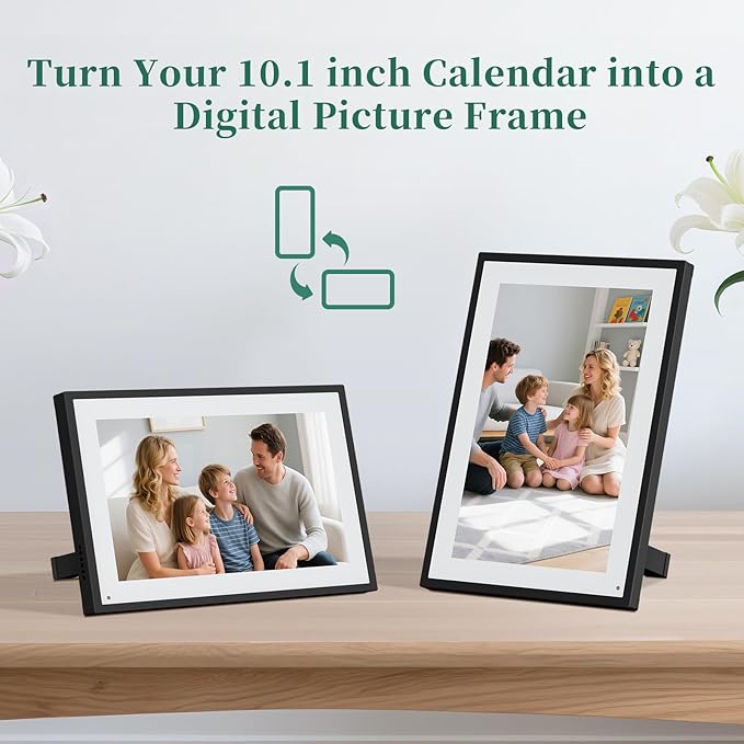 Smart Digital Calendar, 10.1" HD Smart Touch Screen Home Interactive Electron Calender WiFi Planner,Meal Schedule, Duty Chart,Achievement Rewards- Built-in Digital Photo Frame Function