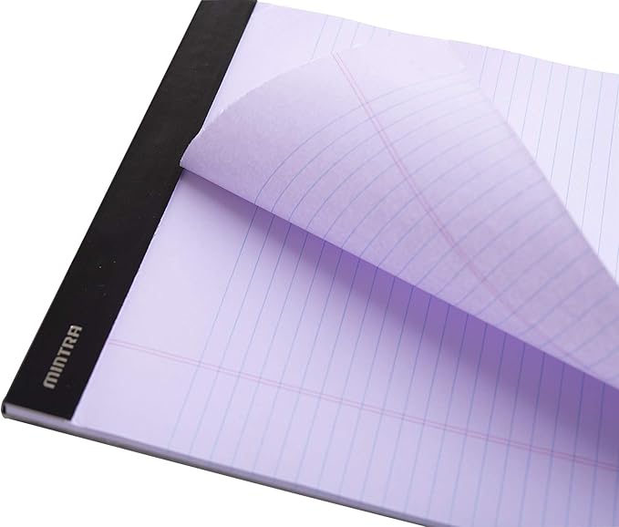 Mintra Office Legal Pads - ((BASIC PASTEL 6pk, 8.5in x 11in, WIDE RULED))