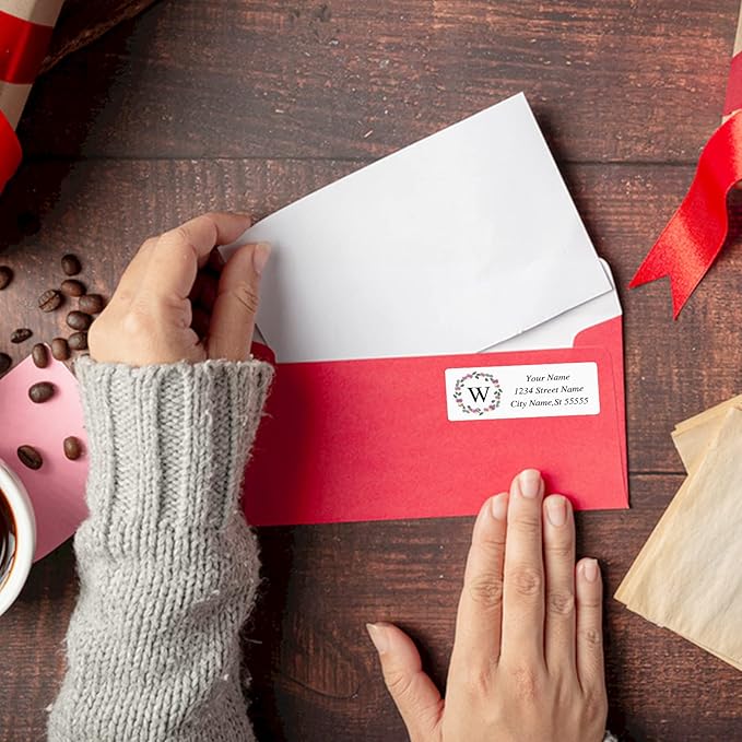 Return Address Labels - Personalized Address Labels, Custom Address Labels with Strong Adhesion, Can Be Used for Box, Paper, Plastic, Glass, Metal (2.6x1 Inch)