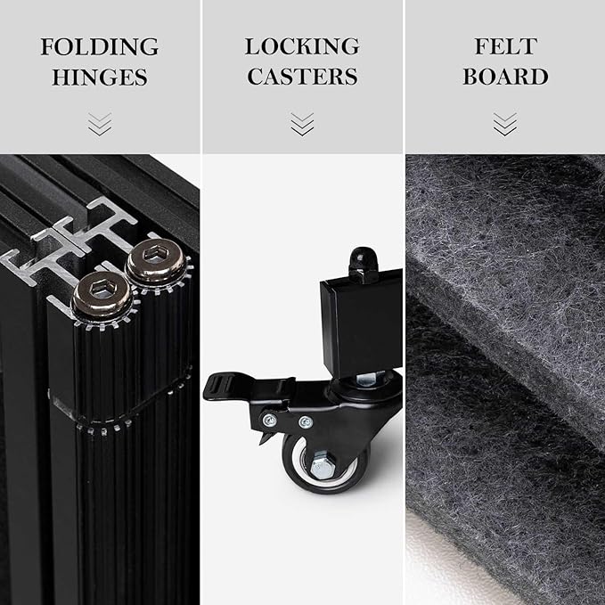 Room Partition,Folding Privacy Divider,Office Partition Dividers,Office Dividers Wall, 10'6"W x 6'7"H,Grey