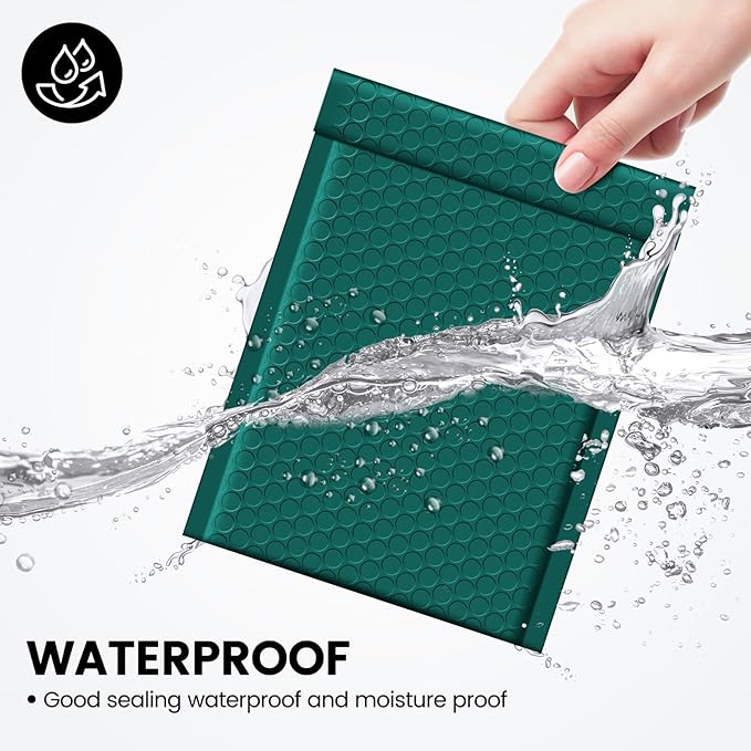 Fuxury Bubble Mailer 6x10 Inch 600 Pack Forest Green Bubble Mailers Bulk Thick Padded Envelopes Usable Size 6x9" Water Resistant Mailers Shipping Envelopes for Small Business Mailing, #0