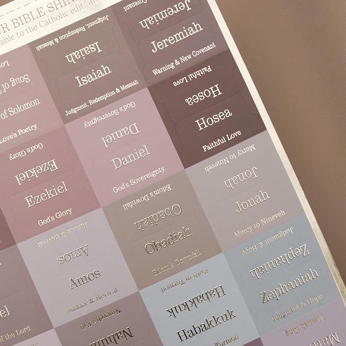 UPAFEXXI-Laminated Bible Tabs with Book Summaries(Gold Foil Embossed Lettering), Bible Tabs for Women and Men, Reposition Large Print Stickers, Easy to Read, 80Chapters Labels for Easy Navigation