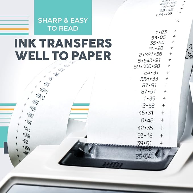 CATIGA IR-40T Ink Roller Cartridge for Printing Calculators and Adding Machines, Black/Red Pack of 2, Used with Casio HR-100TM HR-150TM HR-170RC, Sharp EL-1750V EL-1801V, CP30A CP90A