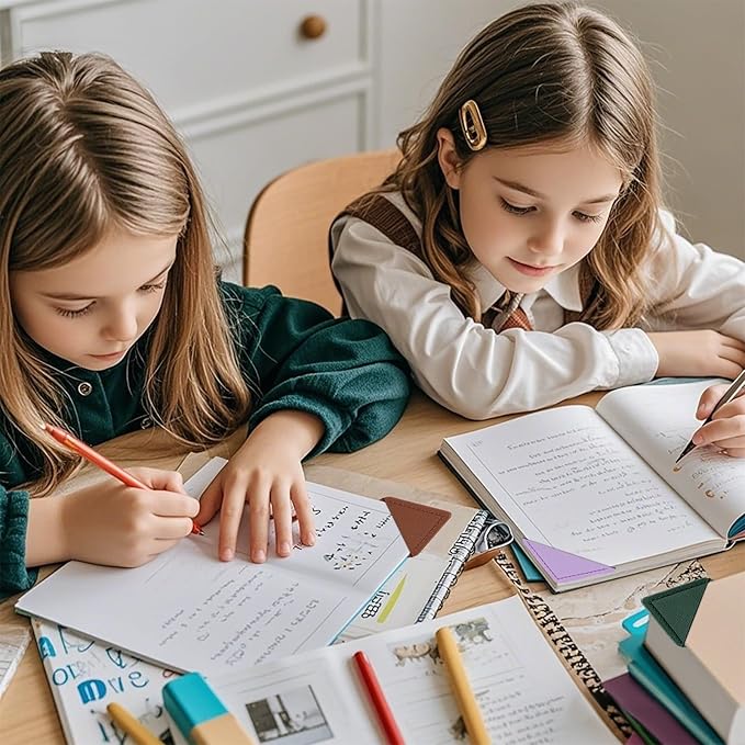 Leather Corner Bookmarks, 6 Pcs Square Page Book Marks Marks Cute Corner Page Bookmarks for Women Book Accessories for Teachers Students School Office Home Supplies