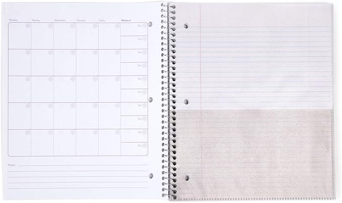 Mintra Office Durable Spiral Notebooks, 1 Subject, (Green, College Ruled 3 Pack), 100 Sheets, Poly Pocket, Moisture Resistant Cover, Strong Chipboard back, For School, Office, Business