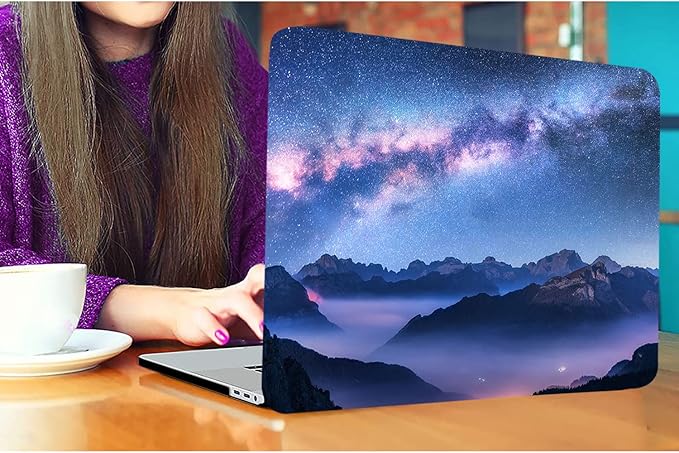 DTangLsm Compatible for M4 MacBook Air 13.6 inch Case 2025 2024-2022 Release M4 A3240 M3 A3113 M2 A2681, Slim Plastic Hard Shell Protective Case&Keyboard Cover for MacBook Air M4 13 inch, Mountains