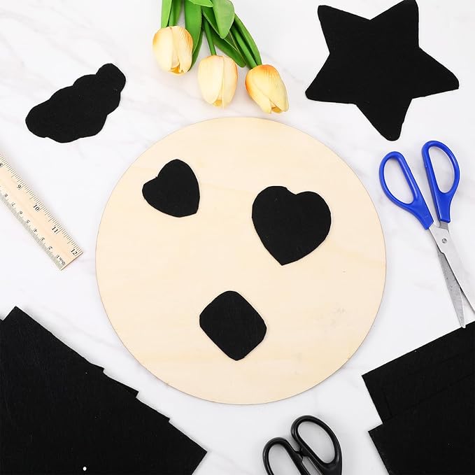 15 Pack Stiff Black Felt Fabric Sheets for Crafts, 11.81 x 7.87 Inches, Durable Craft Felt for DIY Projects, Sewing, and Decorative Accessories