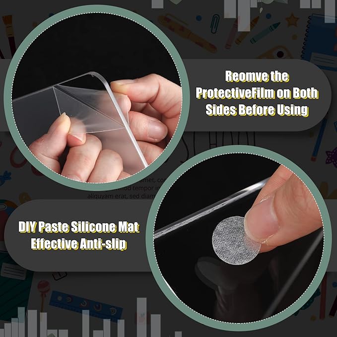 Sabary 20 Pcs Acrylic Book Ends Clear Acrylic Bookends with Silicone Pad Non Skid for Shelves Heavy Duty Bookends Book Stoppers for Office Library CDs File, 7.2 x 4.7 x 4.7 Inch