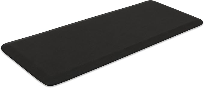 NewLife by GelPro Anti-Fatigue Designer Comfort Kitchen Floor Mat, 20"x48", Grasscloth Charcoal Stain Resistant Surface with 3/4" Thick Ergo-Foam Core for Health and Wellness