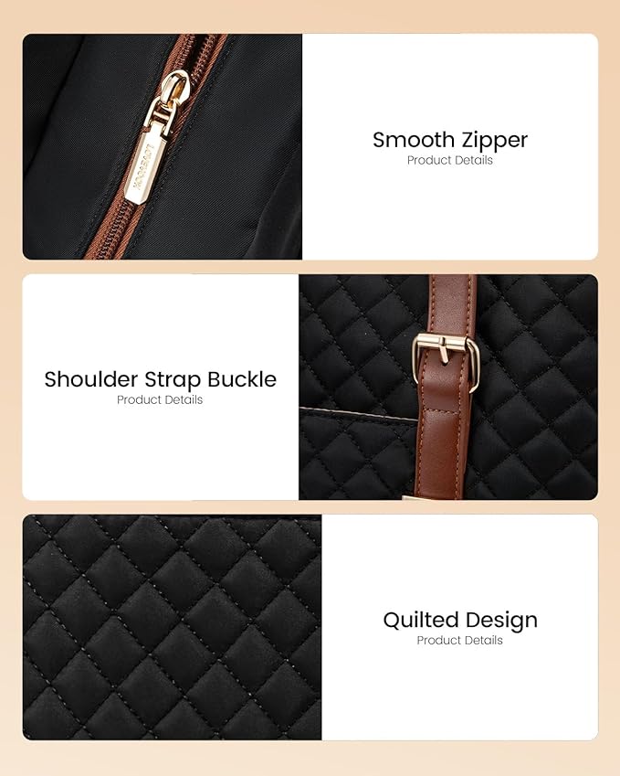 LOVEVOOK Laptop Bag for Women, 15.6 Inch Work Tote Computer Bag With Large Cup Holder, Lightweight Large Laptop Briefcase for Travel, Bussiness, Teacher