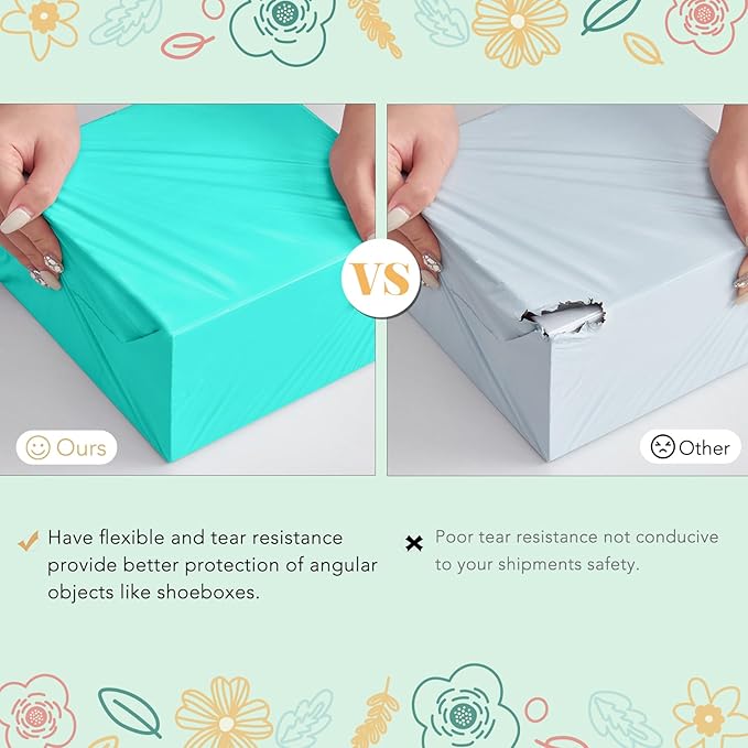 Fuxury 500 Pcs Large Poly Mailers 19x24 Inch, Bulk Shipping Bags for Clothing, Strong Adhesive Shipping Envelopes for Small Business Suppliers,Waterproof Mailers Poly Bags Mailing Envelopes Teal