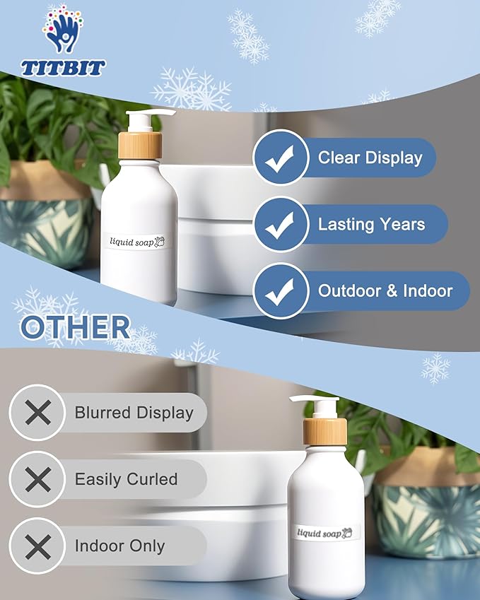 TITBIT 12mm Label Maker Tape Refill Compatible with Brother P Touch Label Tape TZe TZ Tape 0.47 Laminated 1/2" Black on White TZe-231 TZE231 for PTD210 PTD220 PTH110 PTE110 PTD410 PTP710BT, 2-Pack