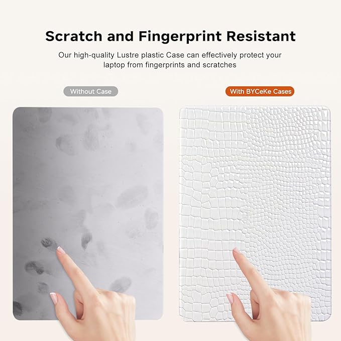 for MacBook Pro 14 inch Case 2025-2021 M5 M4 M3 M2 M1 A3434 A3112 A3185 A3401 A2918 A2992 A2779 A2442,Crocodile Textured Alligator Skin Print Leather Glossy Hardshell&Keyboard Cover Black,White