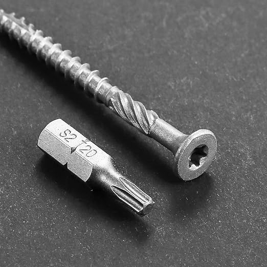 #10 * 2-1/4" 304 Stainless Steel Deck Screws, (1450pcs) 15 lbs.Exterior Wood Screws, Rust Resistant epoxy Coated, Bronze, T25 Star Bit