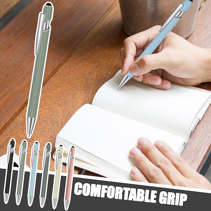 36 Pcs Blue Ink Ballpoint Pen with Stylus 2 in 1 Ballpoint Pen for Touch Screens School Office Coworkers (Moran)