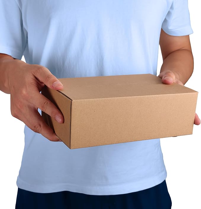 CRUGLA 40 Packs 9x6x3 Shipping Boxes for Small Business, Corrugated Cardboard Boxes Bulk for Shipping Packing Mailing