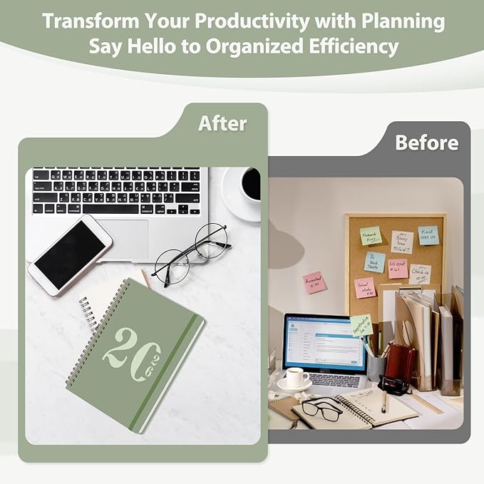 2026 Planner, Weekly and Monthly Calendar Agenda Book, Jan 2026 - Dec 2026, Hardcover Planning Academic Planner for Office School Supplies and Desk Accessories - A5 (6.3'' x 8.5'')