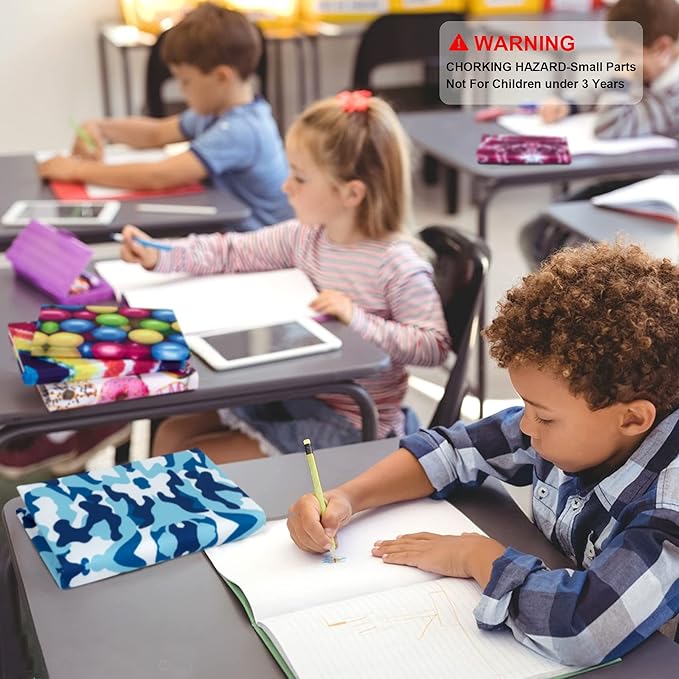 7 Pack Jumbo Feela Stretchable Fabric Book Covers, Washable Durable Reusable Nylon Covers for Hardcover Textbooks Notebooks up to 9'x11'