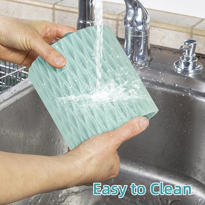 Blue Pen Holder for Desk, 360 Degree Rotating Desk Organizer with 5 Compartments, Pen Pencil Makeup Brush Holder, Cosmetics Lipsticks Pen Organizer for Home Office School