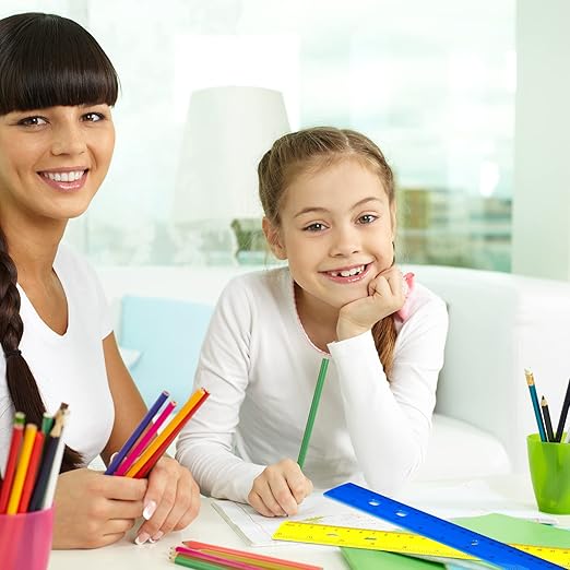 TaoBary 60 Pcs 12 Inch Plastic Ruler Bulk Plastic Ruler for Classroom Straight Rulers for Students Ruler with Inches and Centimeters for Students School Supplies