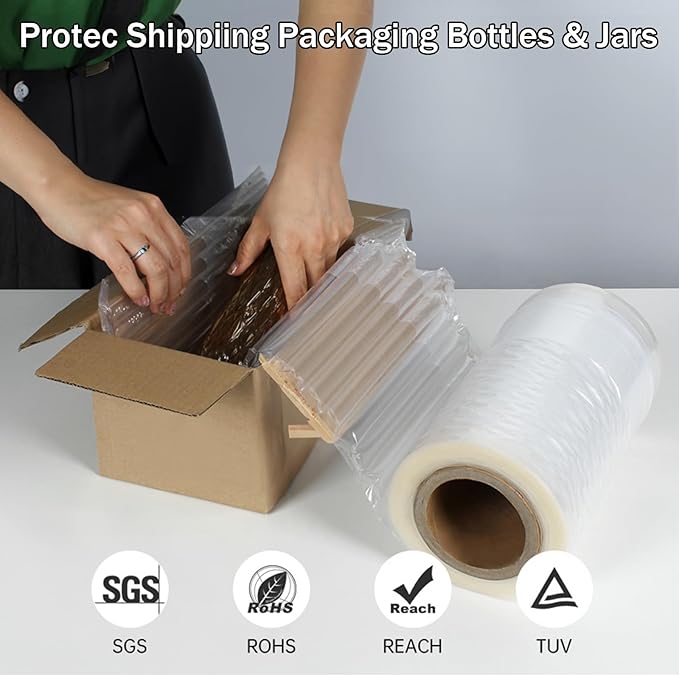 Inflatable Bubble Wrap, 7.87inch*164ft Air Pillows For Shipping Air Bubble Wrap Bubble Cushioning Wrap for Packaging Moving (7.87 inch*164ft)