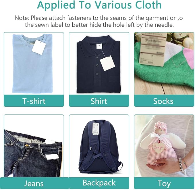 Price Tagging Gun for Clothing,(Not Stitch Gun) Standard Retail Price Tag Attacher Gun for Clothes with 6 Needles & 1000pcs 2" Barbs Fasteners for Store