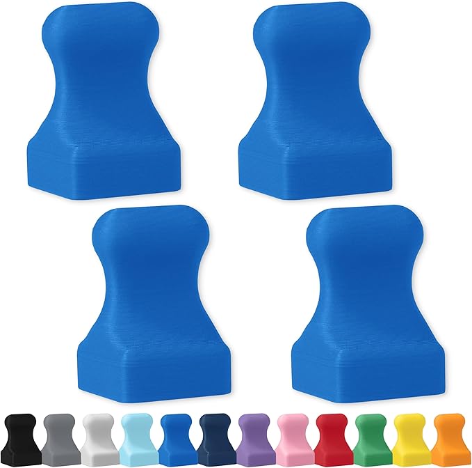 Glassboard Studio MiniPawn Magnet - Strong Neodymium Rare Earth Magnets for Fridge, Whiteboard, Locker & Magnetic Glassboards - Ideal for Crafting & Office Use - Strong Fridge Magnets (Cobalt Blue, 4)