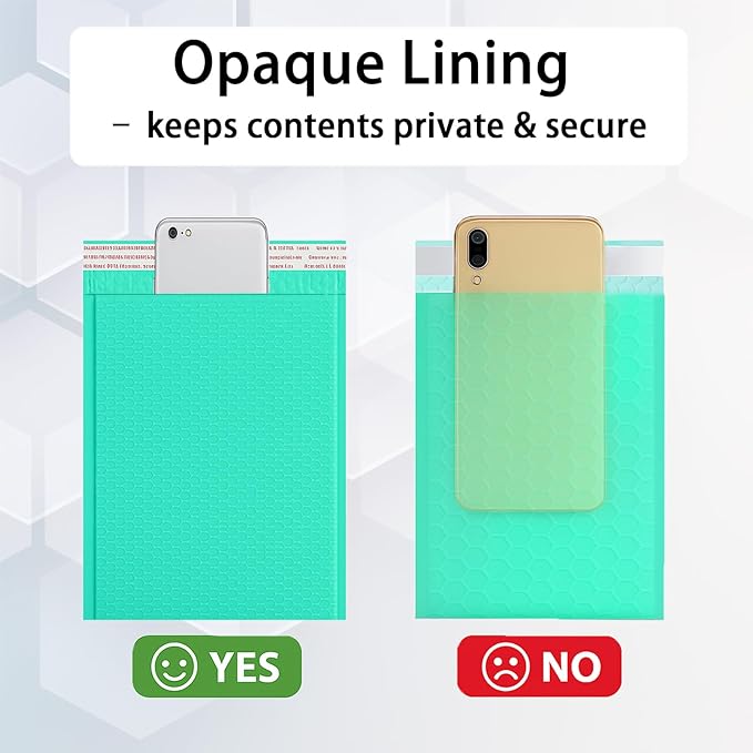 150 Pack 4x8 Inch Poly Bubble Mailers, Padded Envelopes with Self Seal Adhesive Strip, Waterproof Lightweight Mailing Shipping Bags for Thick Books Clothes Holiday Gifts Business Packaging