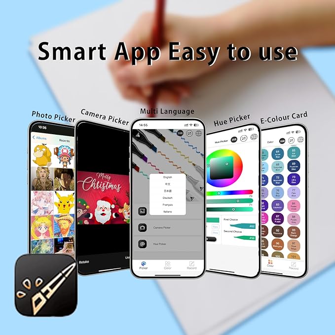 168 Colors Alcohol Markers, Art Markers for Artists with Coloring App, Dual Tip Marker for Adult Painting Sketching Drawing with Travel Case Great Gift Idea