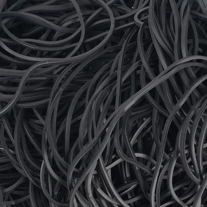 Rubber Bands Black 300Pcs 4.8inch Big Elastic Rubber Bands for trash cans rubber bands office supplies File Folders Litter Box