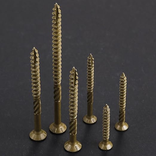 #8 * 2" Deck Screws, (311pcs) 2 lbs.Exterior Wood Screws, Rust Resistant epoxy Coated, Bronze, T20 Star Bit