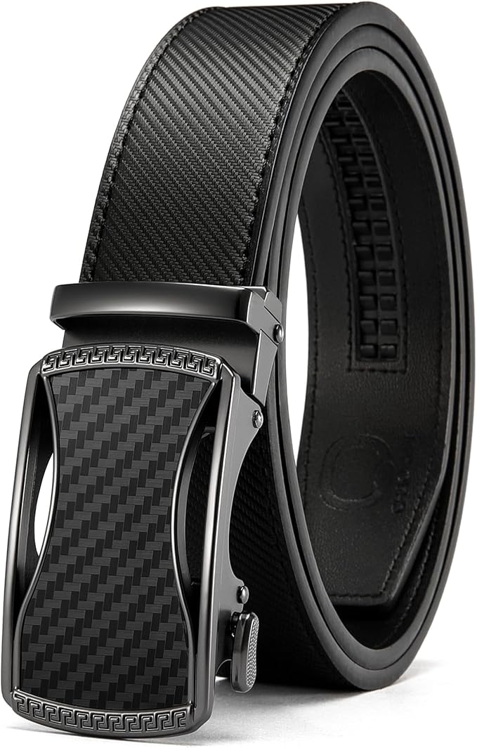 CHAOREN Mens Belt Leather Ratchet Belt - Customizable Fit, Effortless Style (35mm)