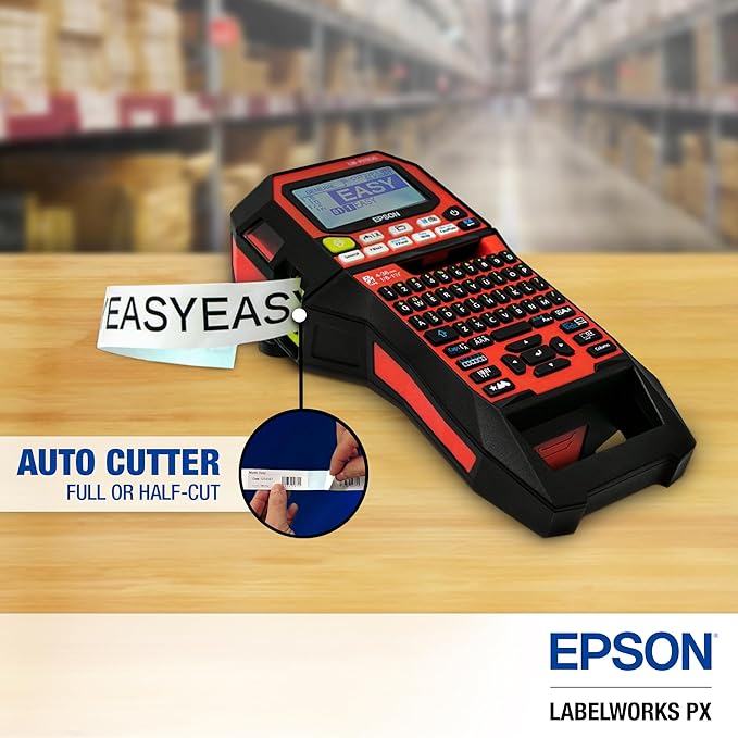 LABELWORKS Epson LW-PX900 Industrial Label Maker - Portable Handheld Label Printer Compatible with All Epson PX Tape Types