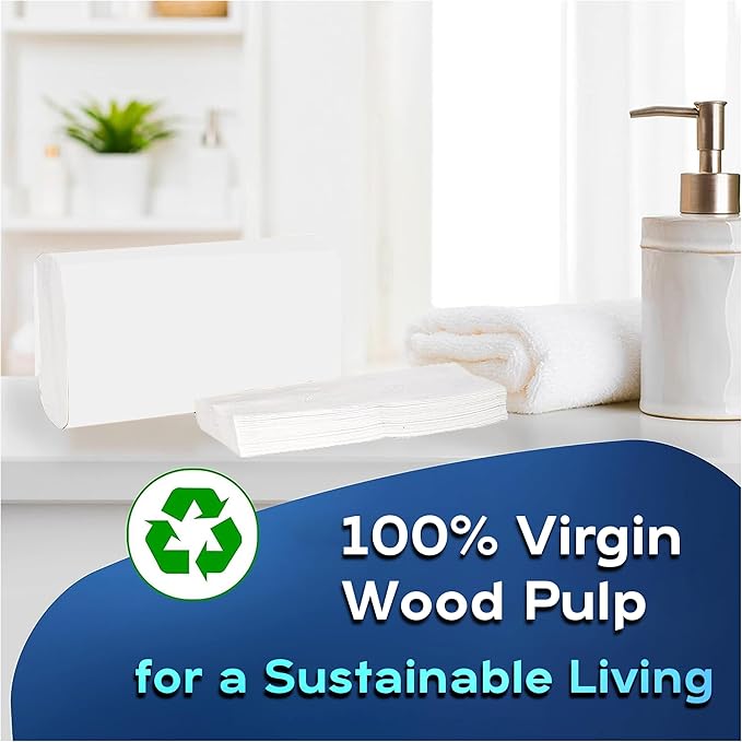 Trifold Paper Towels - 3200 Sheets Multifold Disposable Paper Hand Towels for Bathroom, Commercial, Household, Hand Paper Towels for Bathroom Dispenser, 16 Packs (200 Count/Pack)