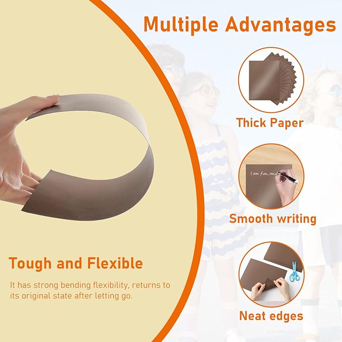 28 Sheets Coffee Shimmer Cardstock 8.5 x 11 Invitation Paper, 92lb Heavyweight Dark Brown Paper Card Stock for DIY Making Cards, Wedding, School Crafting, Greeting Cards, Menus