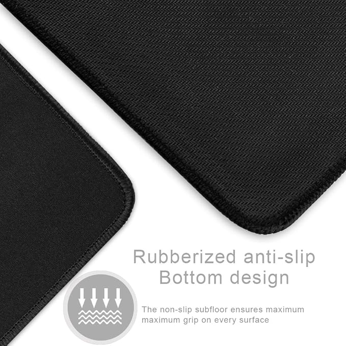 XXL Professional Large Mouse Pad & Computer Game Mouse Mat (35.4x15.7x0.12IN, 90x40 Black)