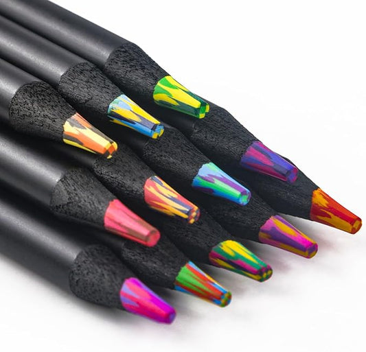 Stocking Stuffers,12-Color Rainbow Pencils Set- Multicolored Colored Pencils for Kids, Adults & Artists, Professional Art Supplies Pencils for Coloring Books, Sketching & Illustration.