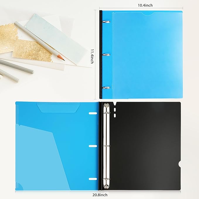 WOT I 12-Pack Telescoping 3 Ring Binder(0.75"), Expandable Flexible Binder - Patented Design for Easy Portability, Holds 160 Sheets, 4 Bright Colors, Perfect for School, Office&Home Organization