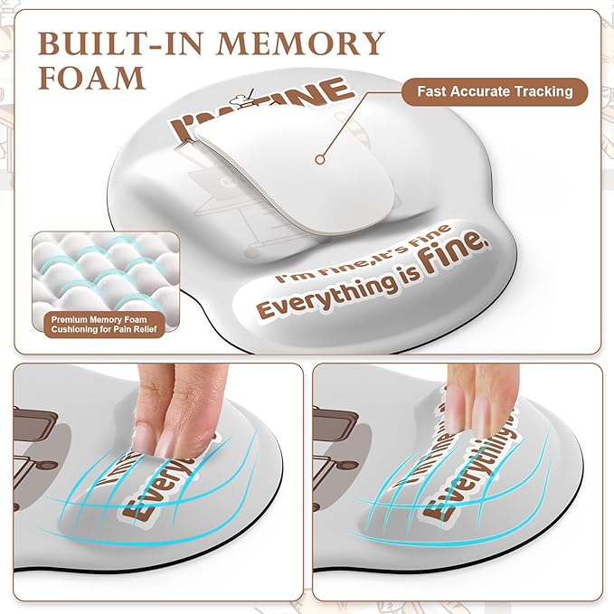 iCasso Desk Mat Set,Large Mouse Pad with Wrist Support,Cute Cat Wrist Support for Keyboard,Non-Slip Computer Mat with Stitched Edges, Anime Desk Cover Protector for Office Home Dorm