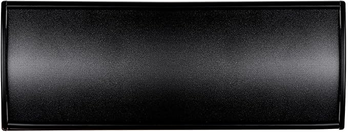 5Pcs Office Name Plates Holder for Doors, 3” X 8” Curved Wall Mount Door Sign Holder, Black Aluminum Sign Holder for Office Wall with Plastic Film and Adhesive Tape