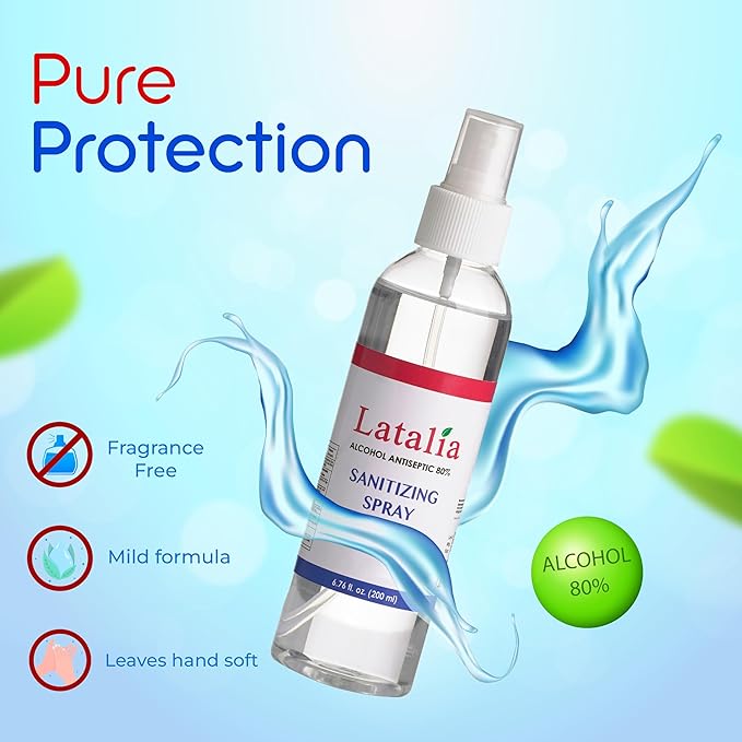 Hand Sanitizer Spray - Pack of 6 Unscented Spray Hand Sanitizer for Hands (6.67 Fl oz)