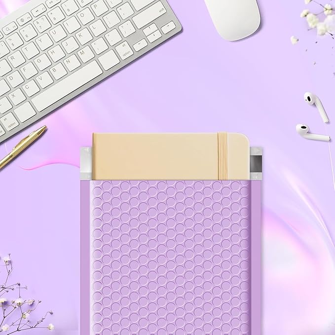 Fuxury Bubble Mailers 6x10" 600 Pack Lavender Small Bubble Shipping Envelopes Usable Size 6x9" #0 Cute Bubble Padded Mailer Thick Padded Envelopes for Mailing Jewelry,Makeup, Bulk