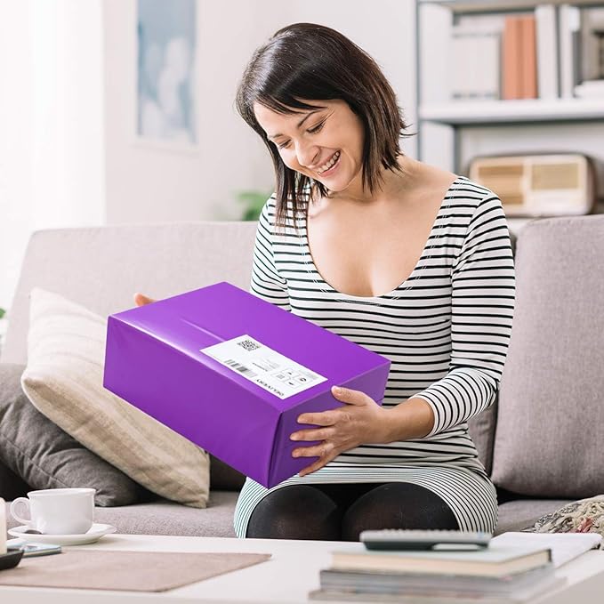 UCGOU Poly Mailers 14.5x19 Inch Purple 200 Pack Large Shipping Bags #7 Strong Thick Mailing Envelopes Self Sealing Adhesive Waterproof and Tear Proof Boutique Packaging Postal for Clothing