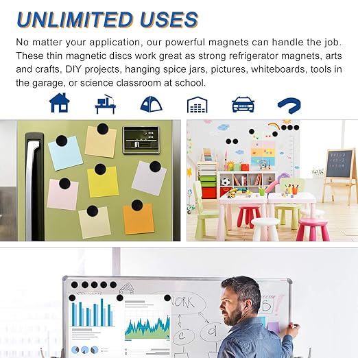 LOVIMAG Super Strong Neodymium Disc Magnets,Powerful Permanent Rare Earth Magnets with Epoxy Coating for Fridge, Scientific, Craft,Office Etc,1.26 inch x 1/8 inch,16 Pack